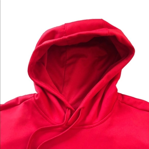 Adidas Men's Team Issue Climawarm Logo Hoodie Sz. L Red Large Mesh Lining - Picture 3 of 8